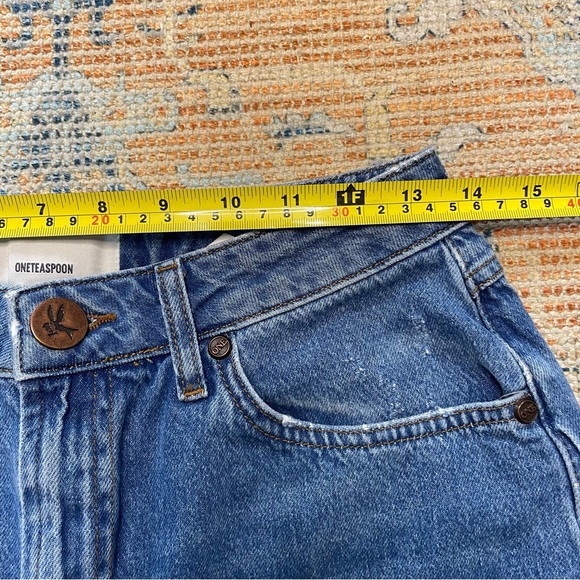 One Teaspoon High Rise Bandit Cuffed Jean Shorts Size 27 1.5in Inseam Booty - Picture 8 of 11
